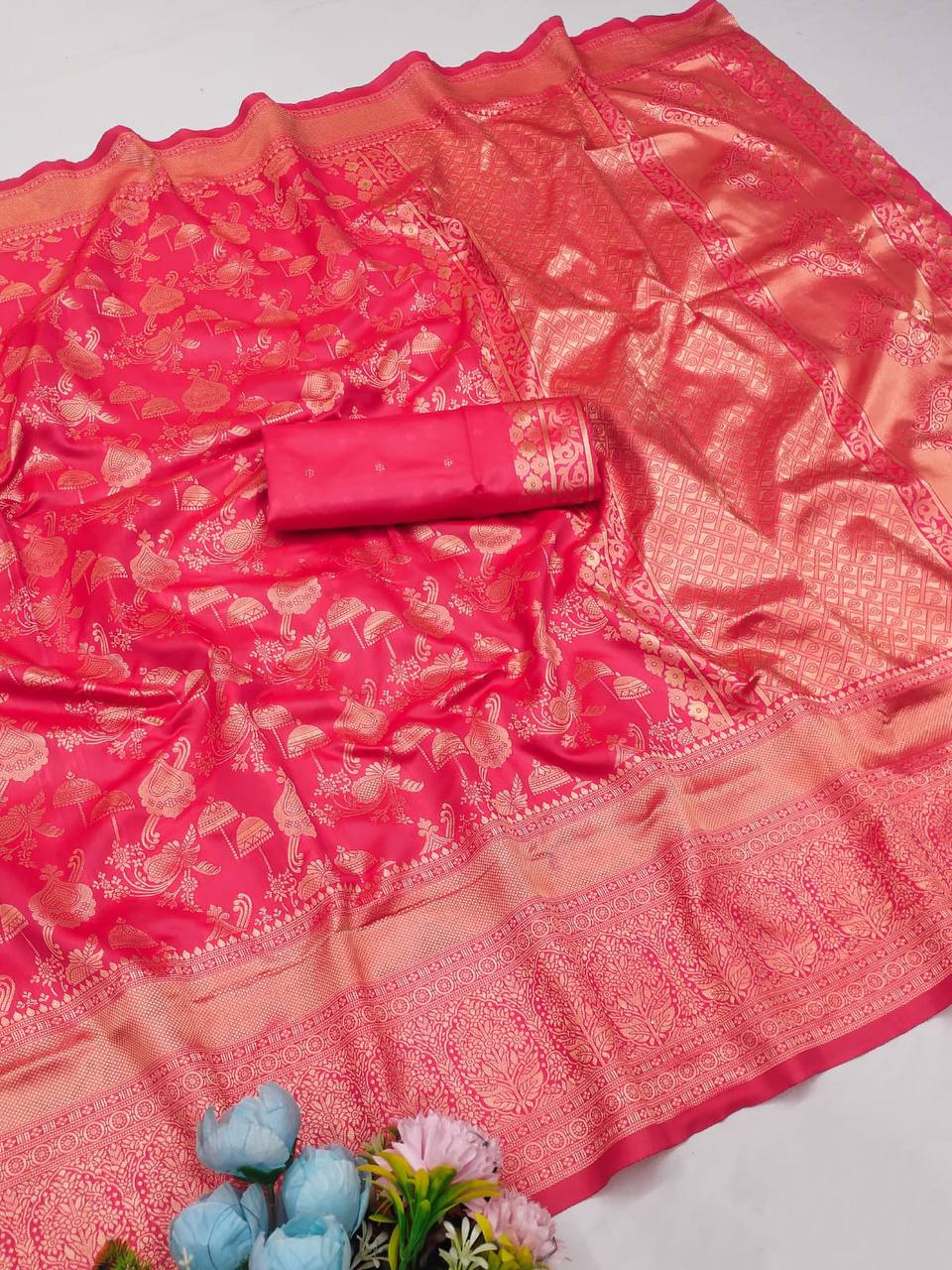 Organic Banarasi Wedding Saree – Lightweight & Breathable
