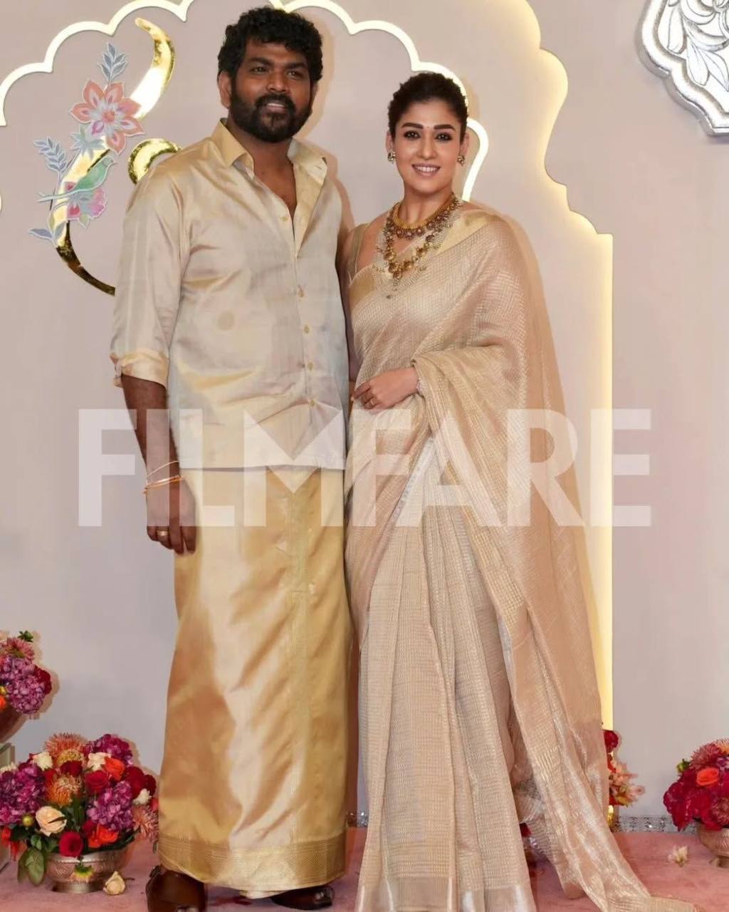 Nayanthara Inspired Banarasi Golden Tissue Silk Saree