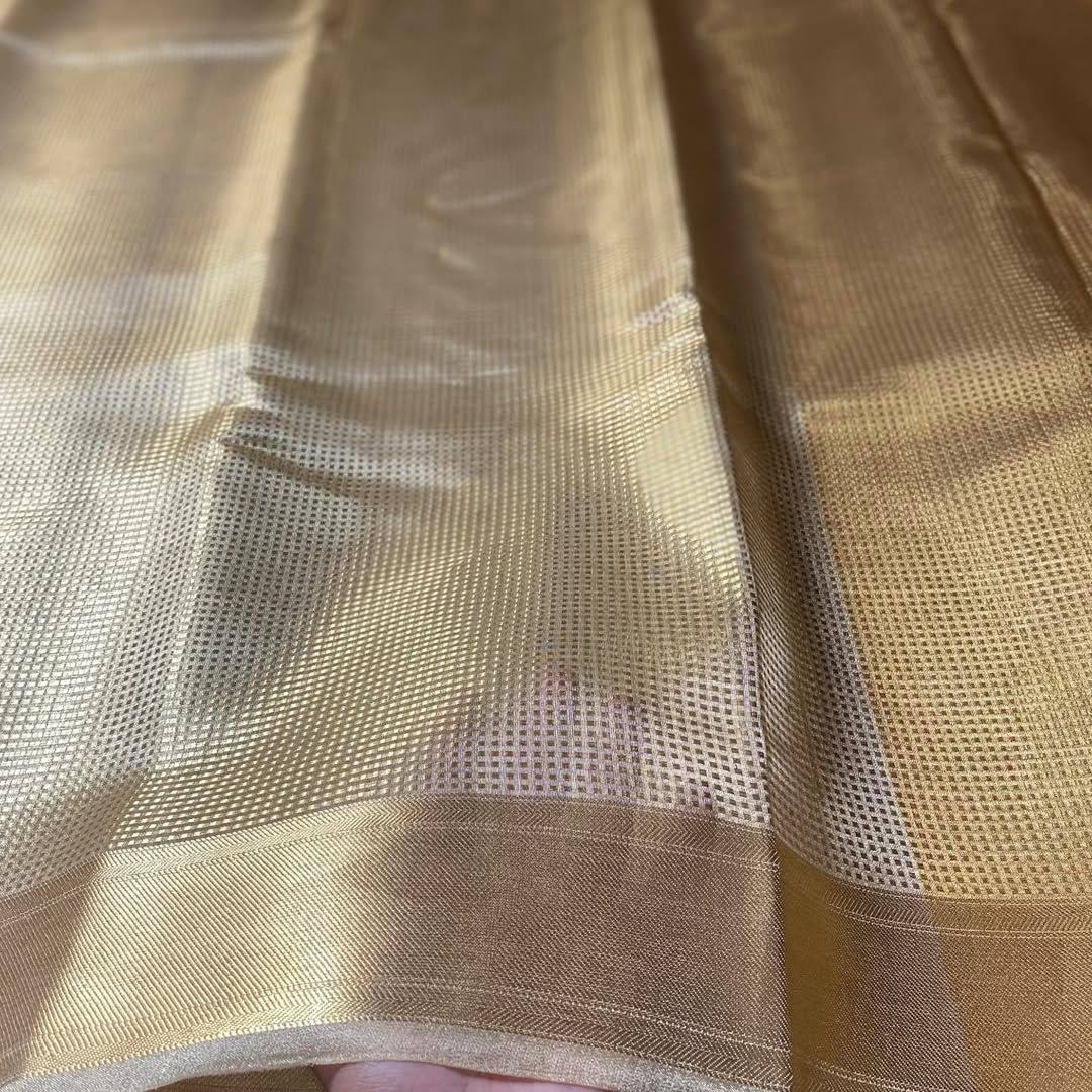 Nayanthara Inspired Banarasi Golden Tissue Silk Saree