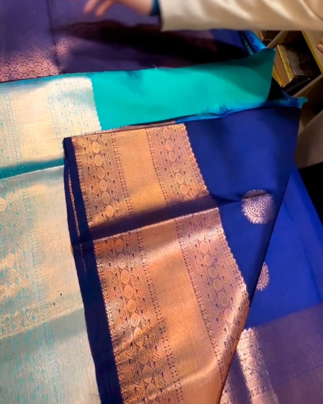 Gold Purple Silk Saree