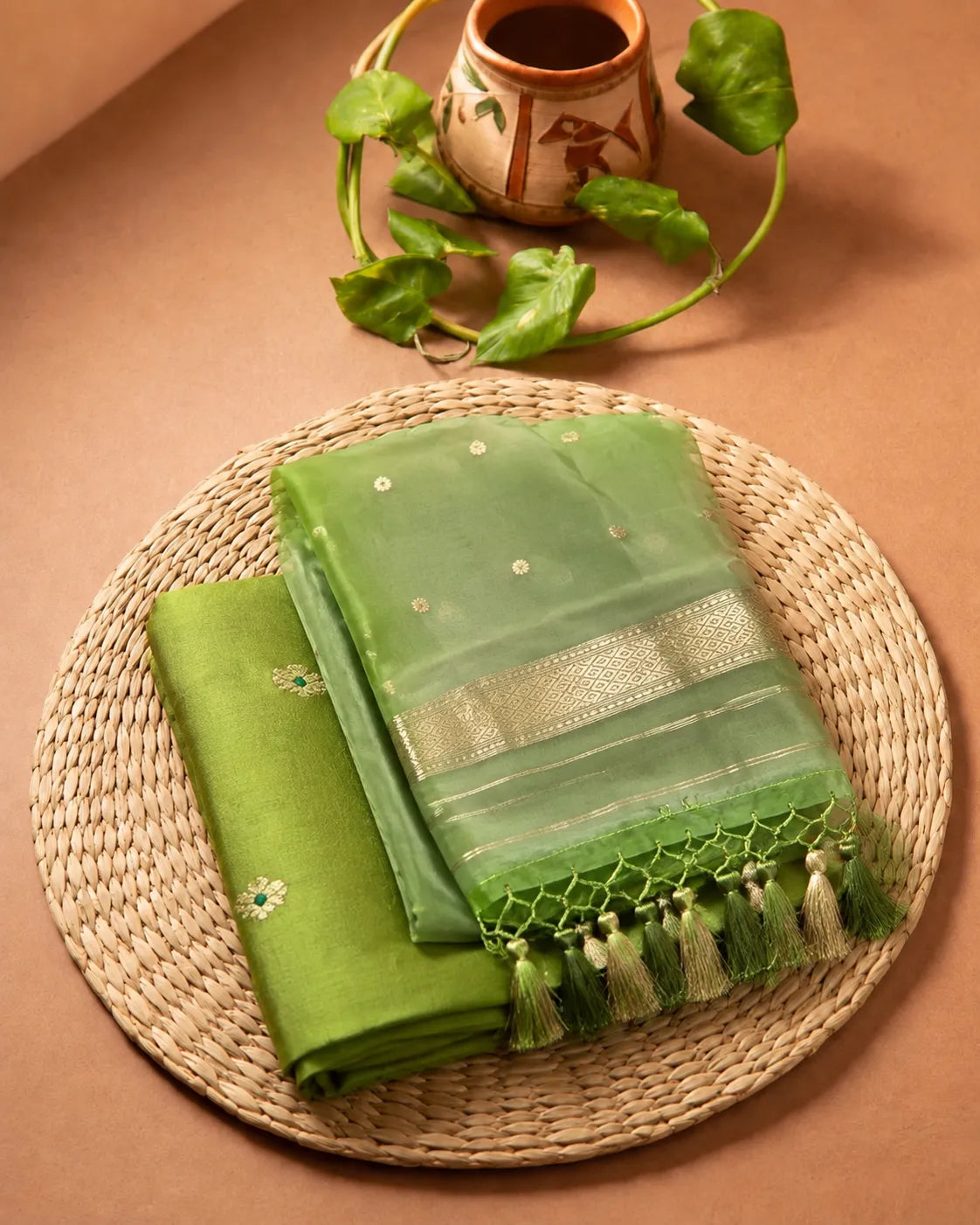 Mandi Weave Zari Suit Set