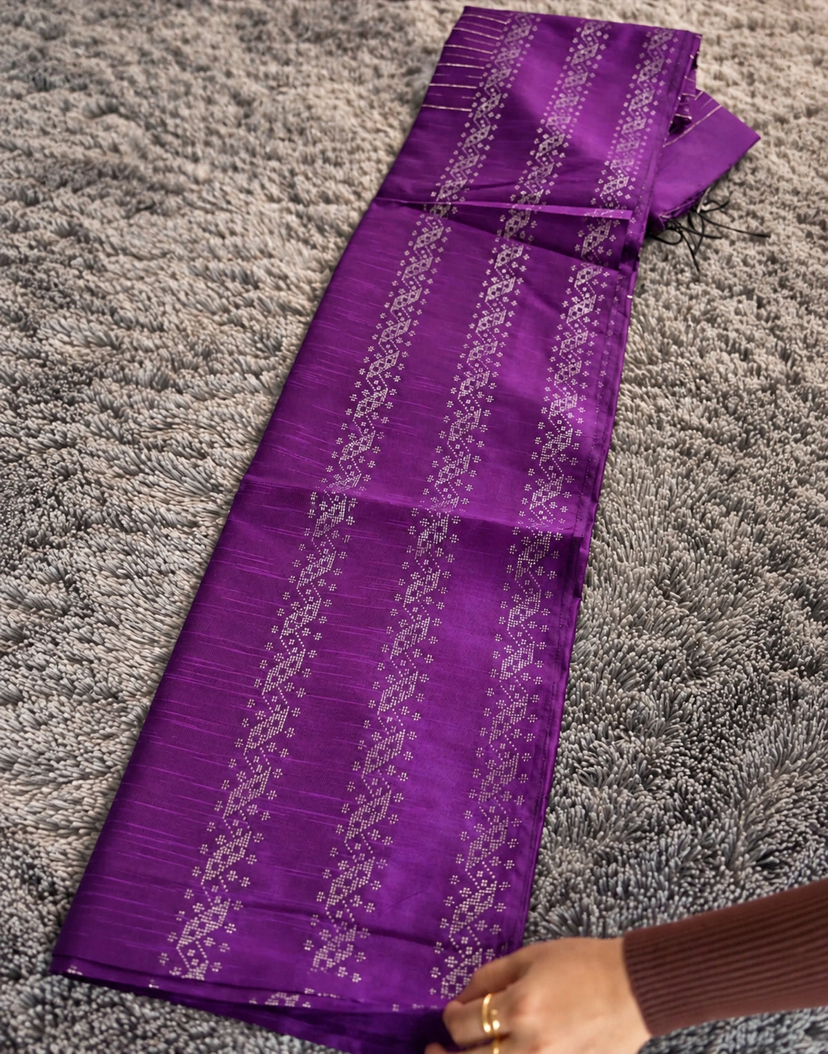 Mugilveni Purple Silk Saree