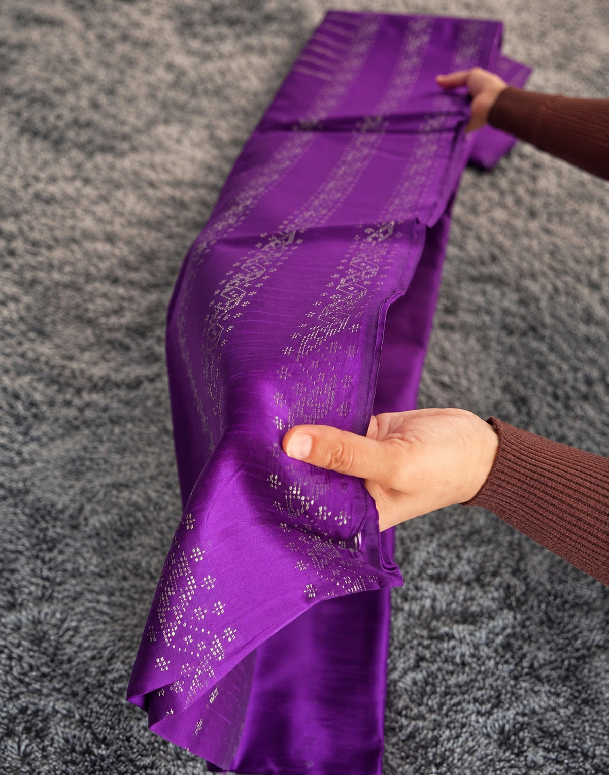 Mugilveni Purple Silk Saree