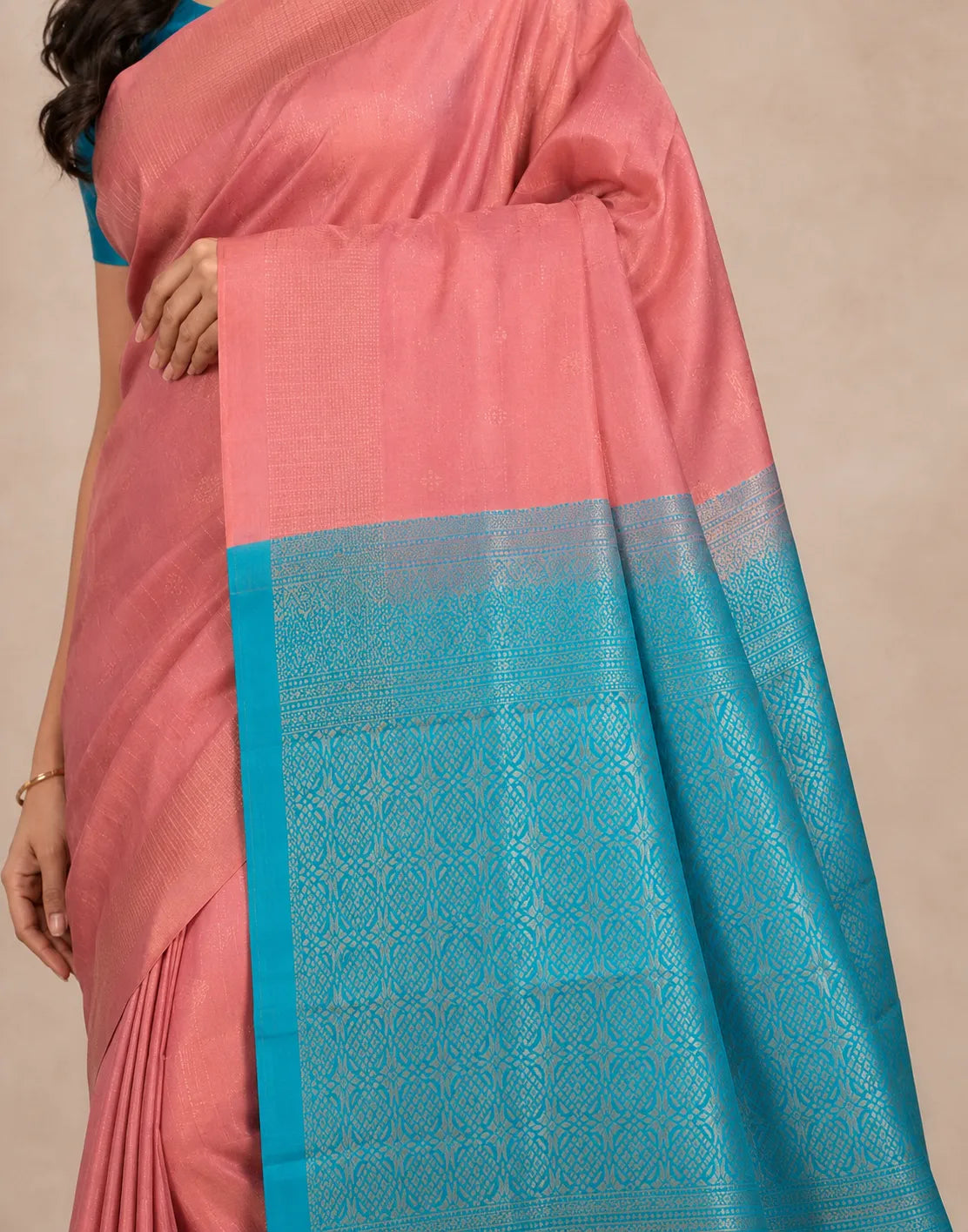 Pink Pastel Silk Saree