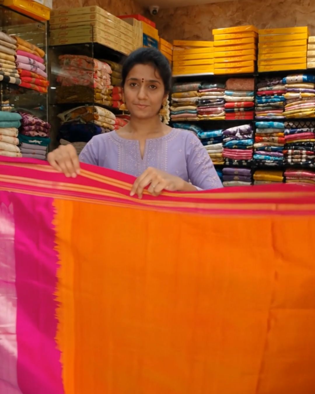 Rust Sundari Silk Saree