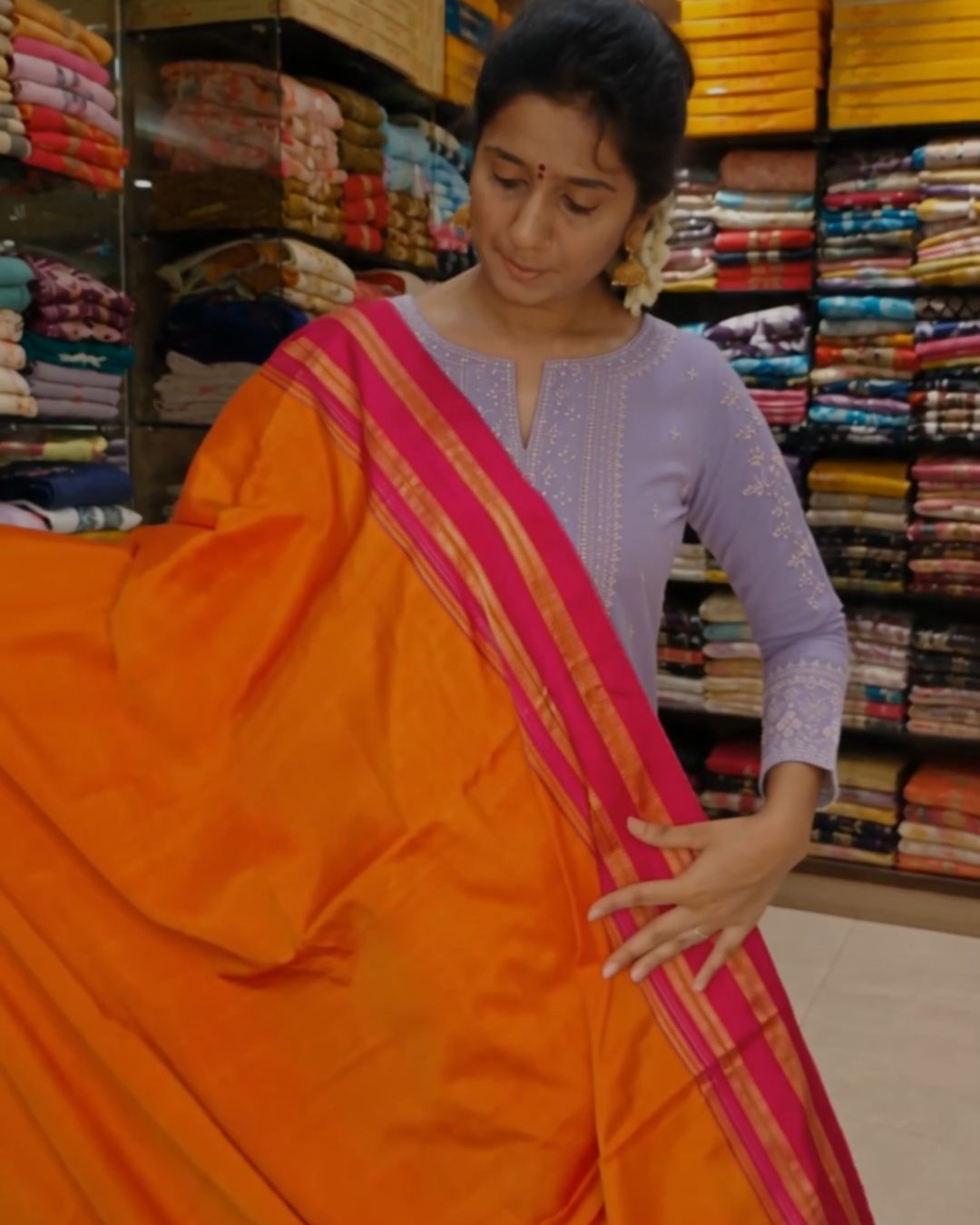 Rust Sundari Silk Saree