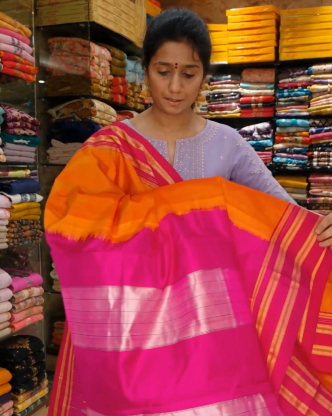 Rust Sundari Silk Saree