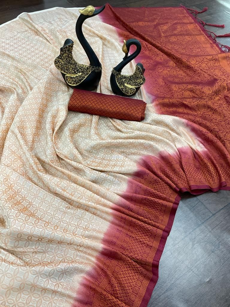 Elegant Pink & Black Soft Silk Saree with Rich Woven Pallu