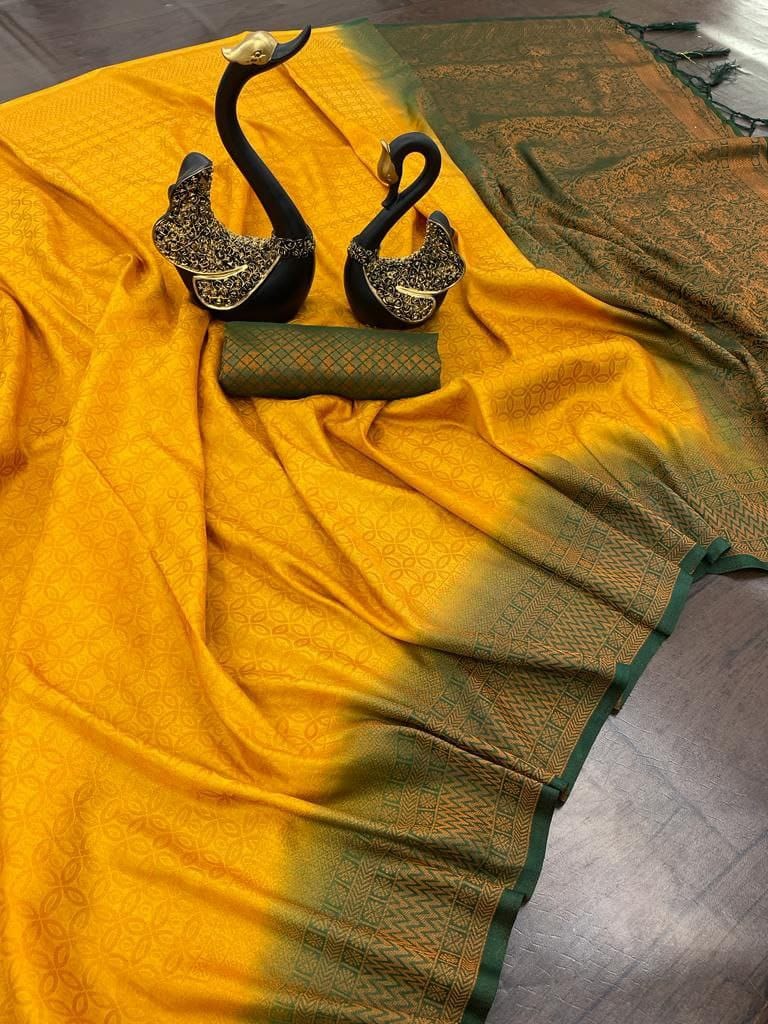 Elegant Pink & Black Soft Silk Saree with Rich Woven Pallu