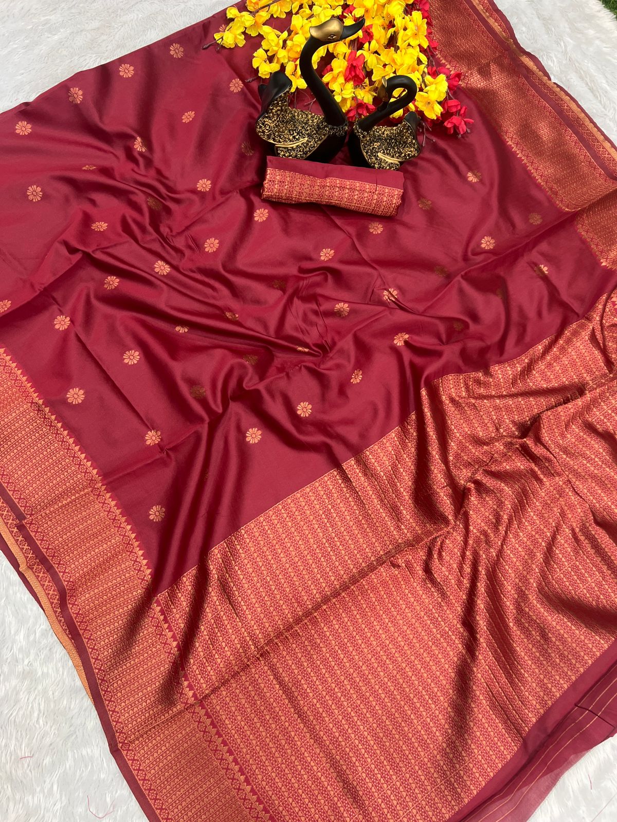 Classic Banarasi Silk Saree with Rich Zari Border