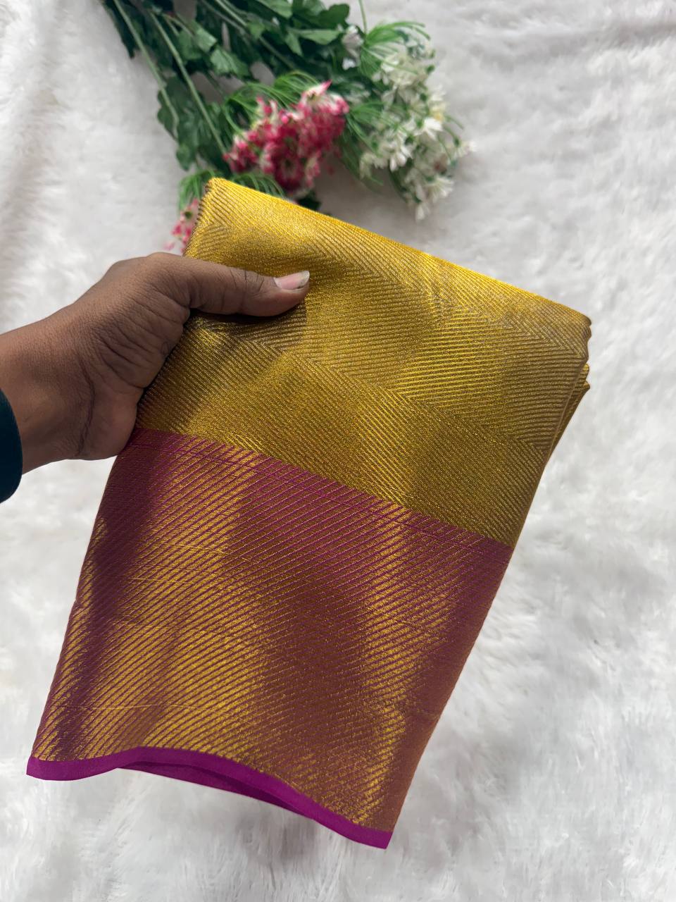 Banarasi Tissue Katan Zari Saree with Brocade Design