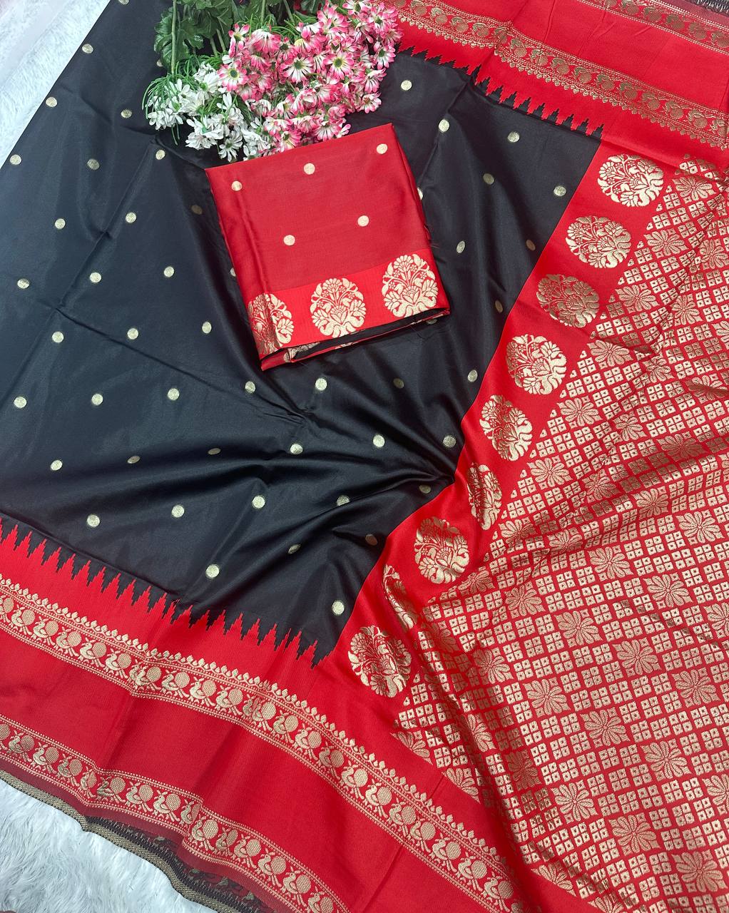 Elegant Comfort Organic Banarasi Lichi Silk Wedding Saree