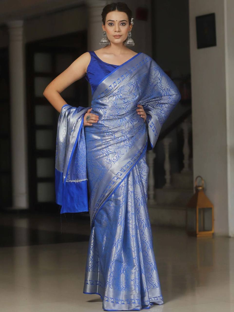LuxeCraft Saree Designed in Organic Banarasi Lichi Silk